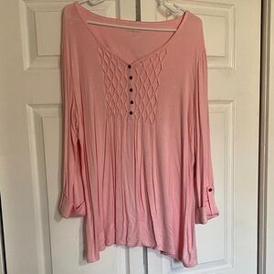 Kim Rogers Pink Blouse with Button Detail
